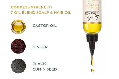 goddess strength 7 oil blend scalp and hair oil